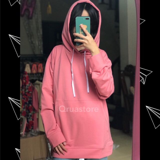 Hoodie nỉ lì hồng vỏ đỗ aophongvn [ig: qruastore] | BigBuy360 - bigbuy360.vn