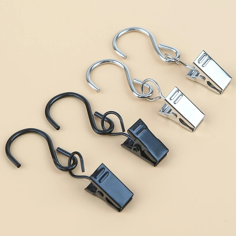 Set 10 Dây Treo Ảnh Chữ S Có Kẹp Bằng Kim Loại Đa Năng