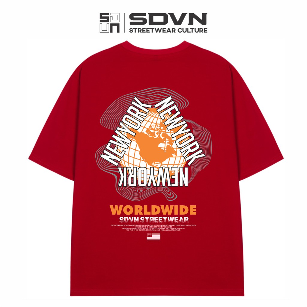 Áo Thun Cotton Unisex Nam Nữ SDVN WORLDWIDE