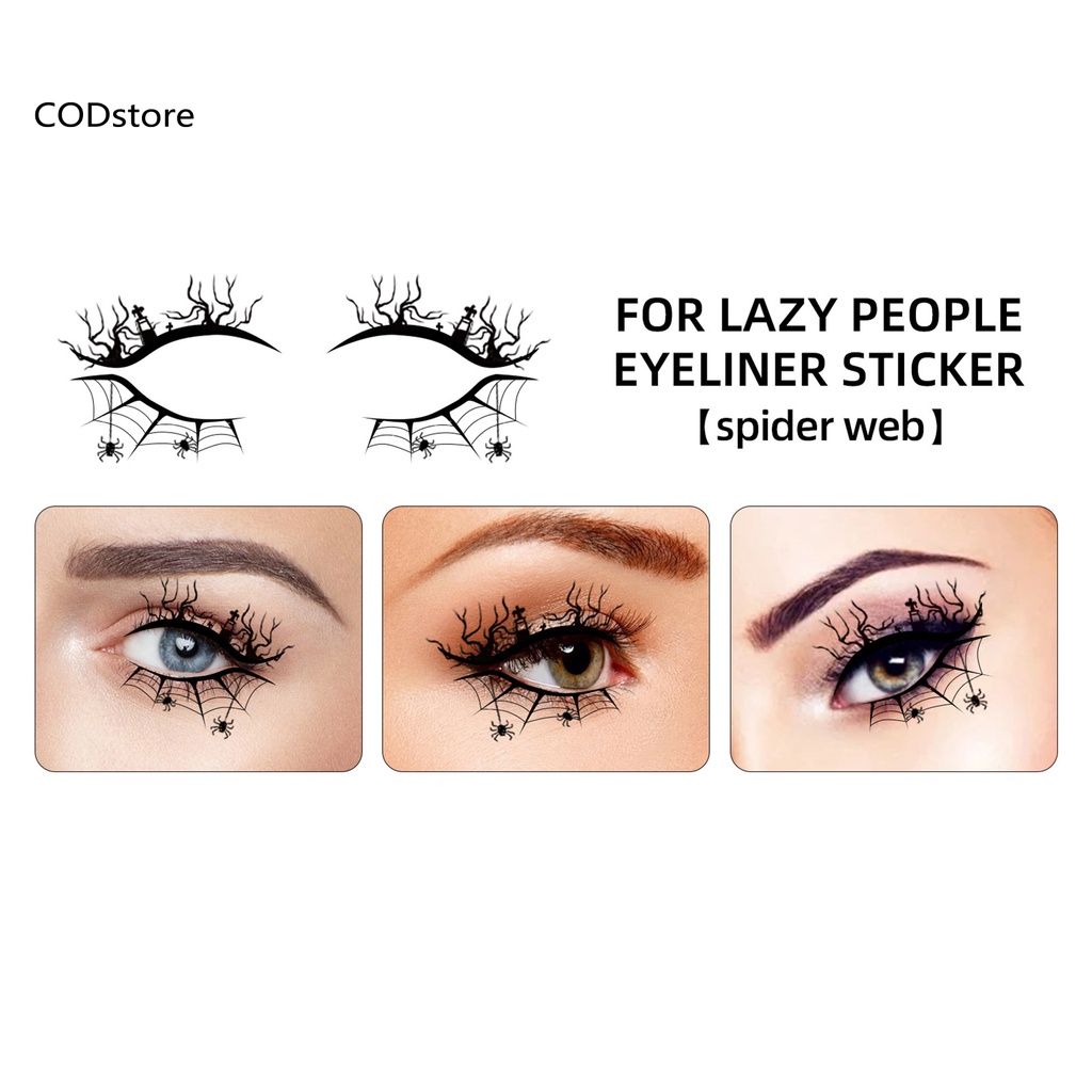 Miếng dán kẻ mắt giả kiểu màng nhện con dơi đáng sợ xinh đẹp xé ra được phong cách halloween dành cho phòng thay đồ | BigBuy360 - bigbuy360.vn