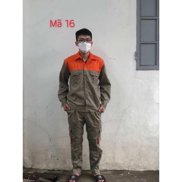 Bộ quần bảo hộ lao động, hàng may kĩ HD16