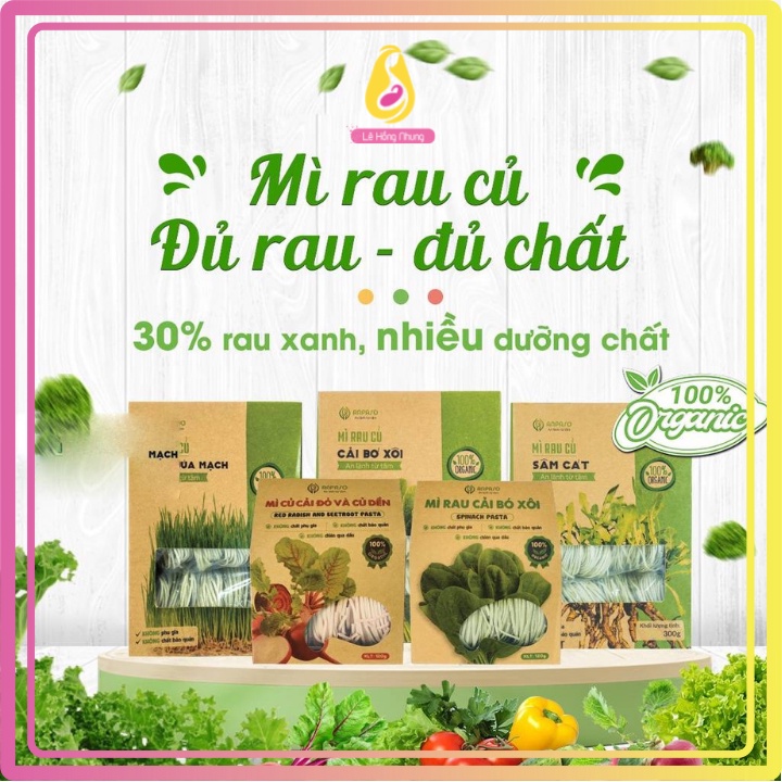 Mì rau củ organic cho bé 6M+ Anpaso