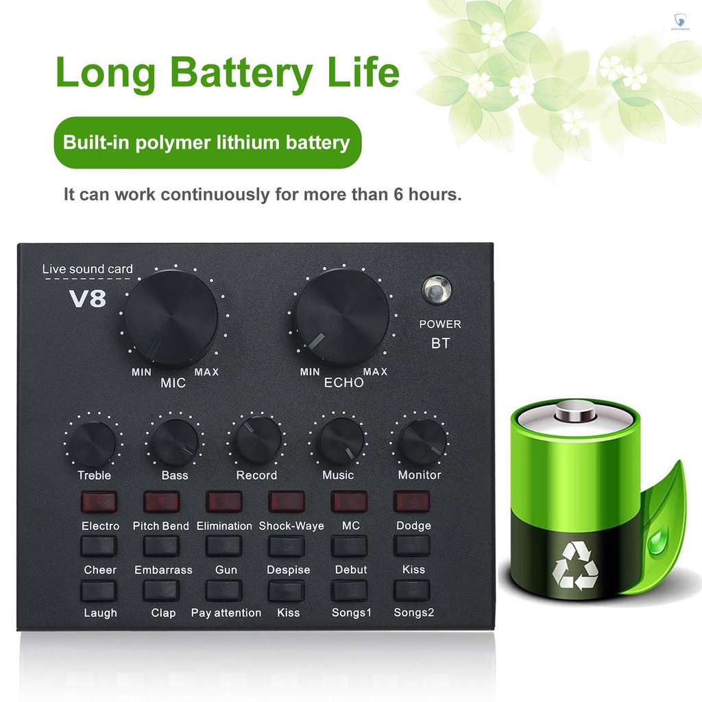 Micro USB V8 Có Thẻ Âm Thanh Nổi Cho Điện Thoại Di Động / Máy Tính Để Phát Trực Tuyến