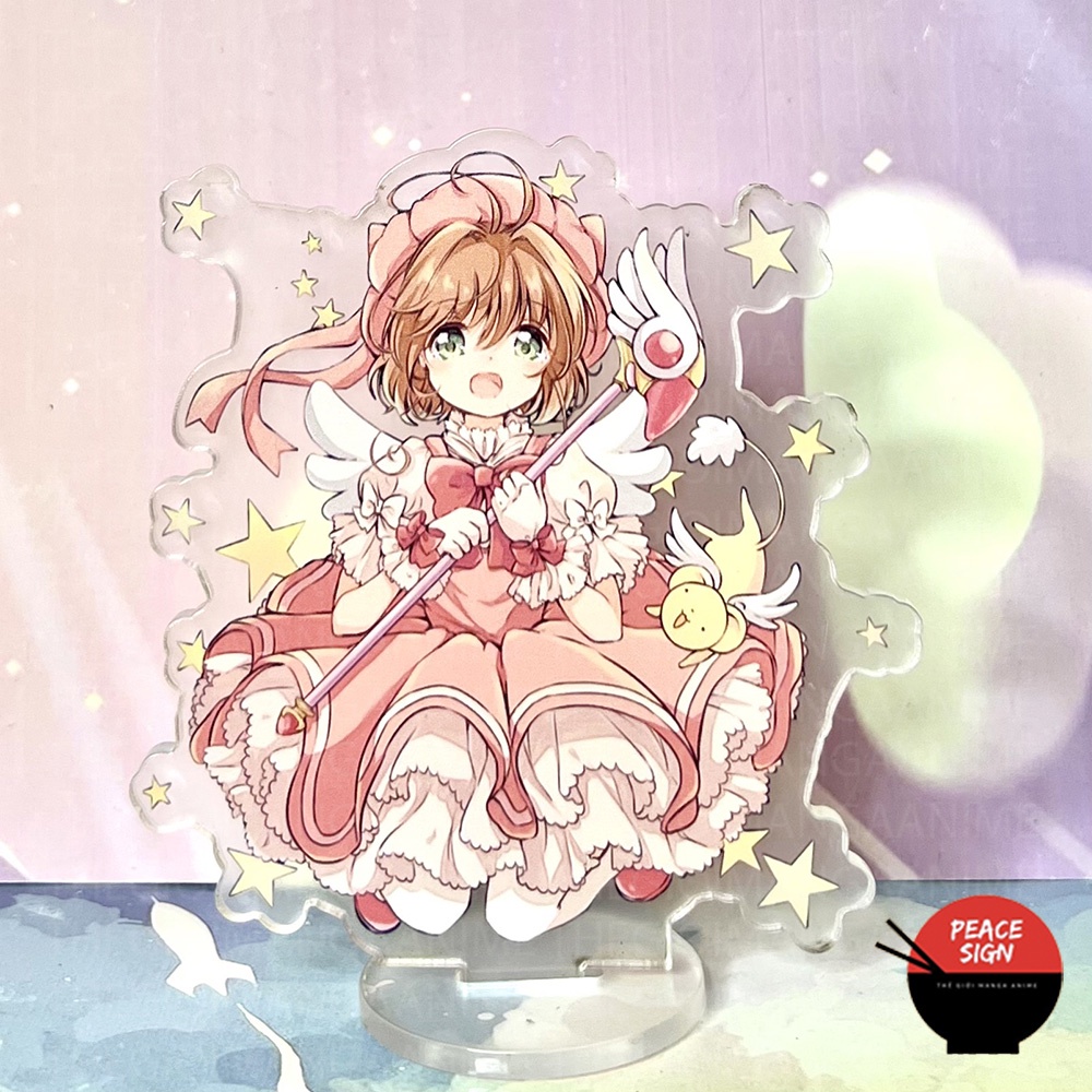Standee mini Cardcaptor Sakura mô hình THỦ LĨNH THẺ BÀI anime chibi mica trưng bày