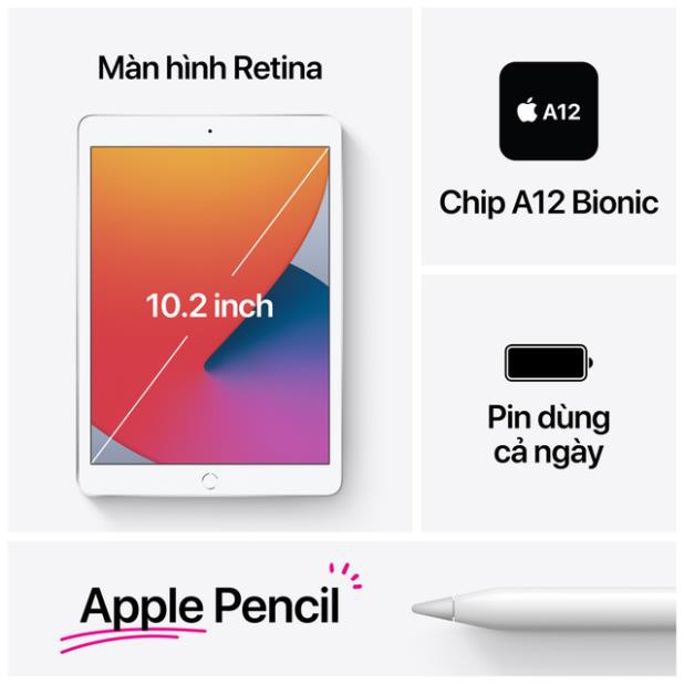 Máy Tính Bảng Apple iPad Gen 8th 10.2-inch Wi-Fi 32GB | BigBuy360 - bigbuy360.vn