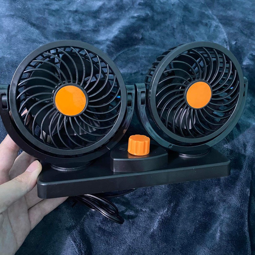 Quạt mini 5V, 12v, 24v xoay 360 tiện ích trên ô tô, xe hơi, bàn làm việc