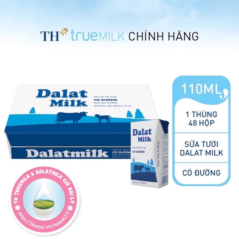 Sữa tươi Dalatmilk 110ml