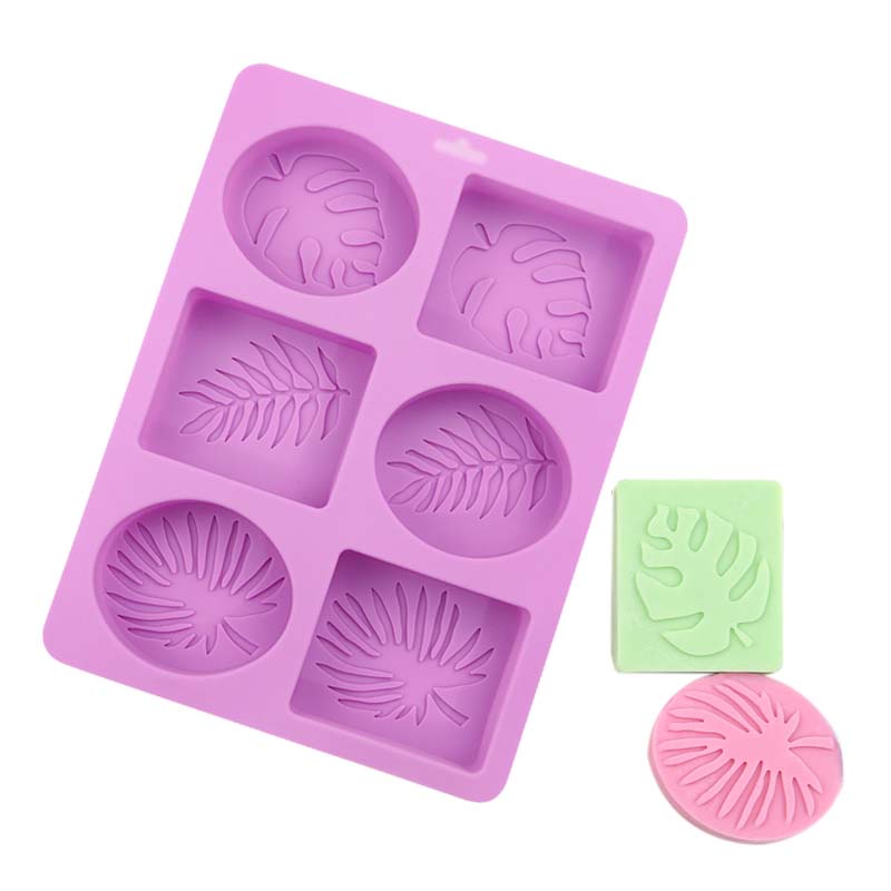 Khuôn Silicone 6 Ngăn Hình Chữ Nhật Làm Bánh / Xà Phòng / Socola