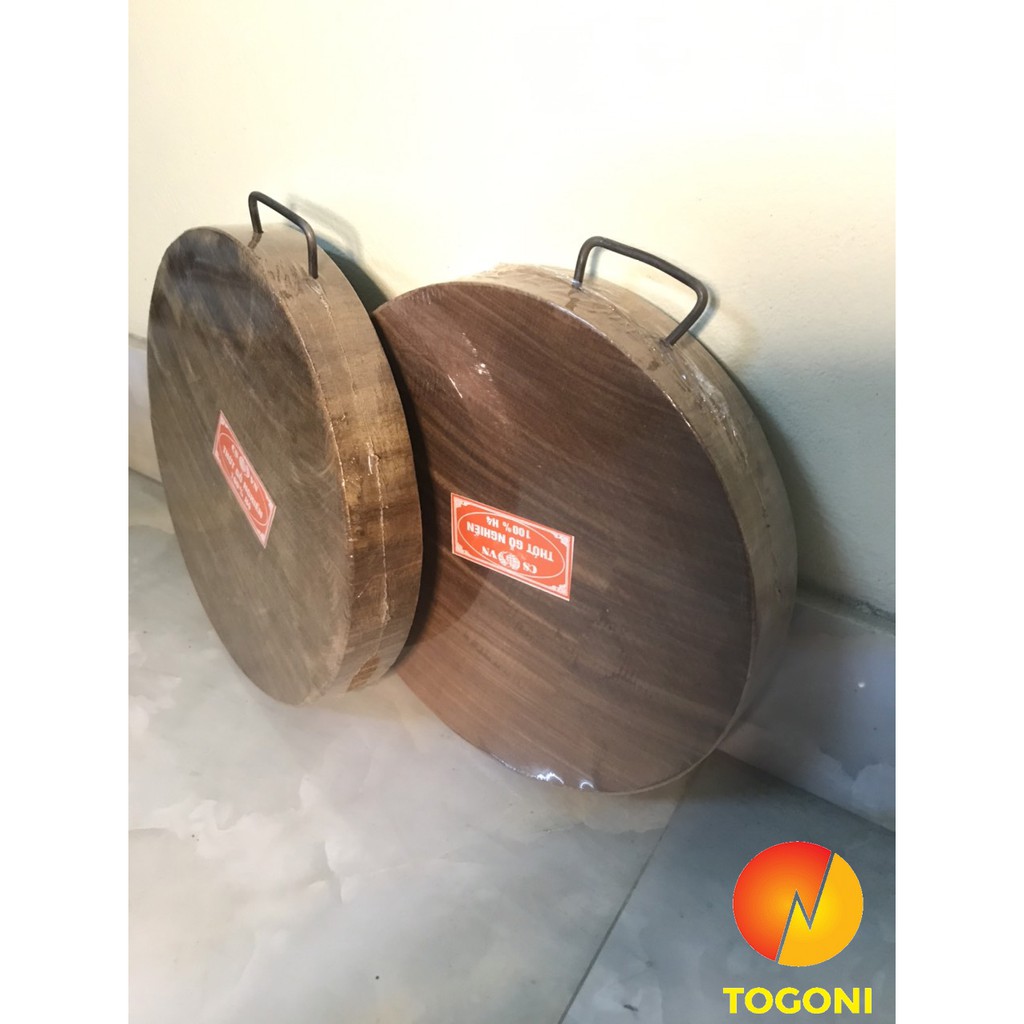 [ Tiết kiệm 41k] Combo 2 THỚT GỖ NGHIẾN cao cấp TOGONI 24cm dày 3.5cm- Không tâm