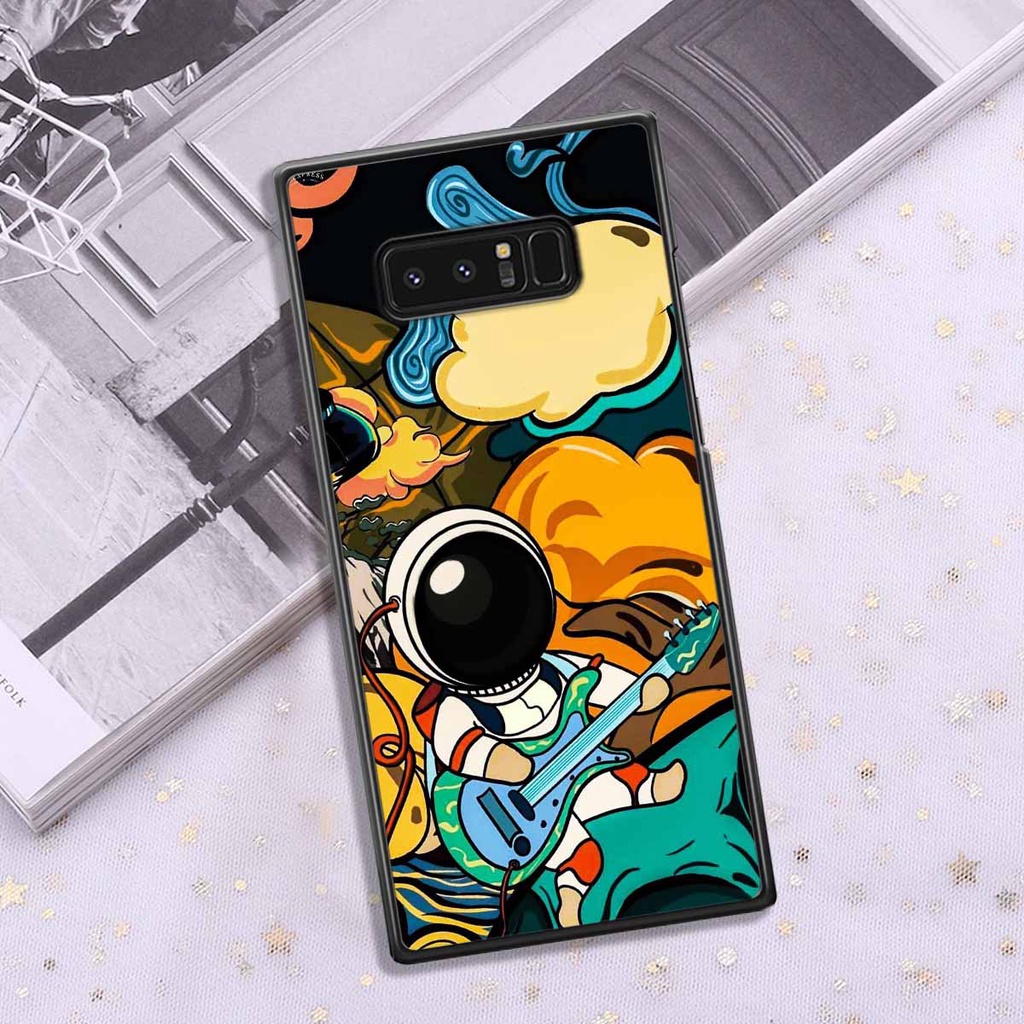 Ốp Samsung Note 8 in hình vũ trụ, phi hành gia bầu trời cute dễ thương