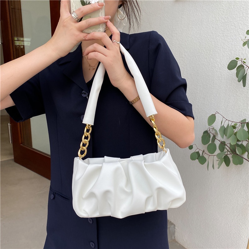 Túi đeo dưới cánh tay IELGY dạng xếp ly nhỏ gọn thời trang dành cho nữ