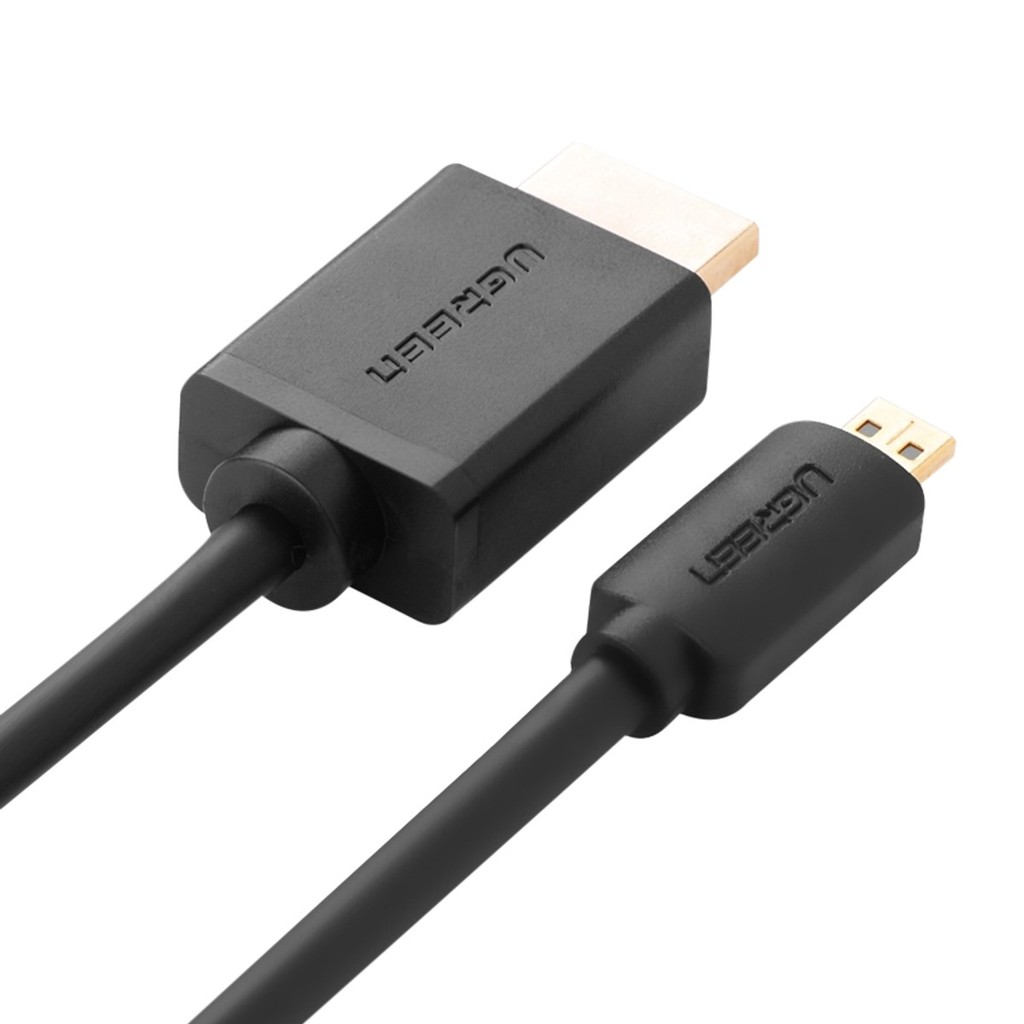 [Mã ELORDER5 giảm 10K đơn 20K] Cáp Micro HDMI To HDMI Ugreen 30103 dài 2m - Hàng Chính Hãng