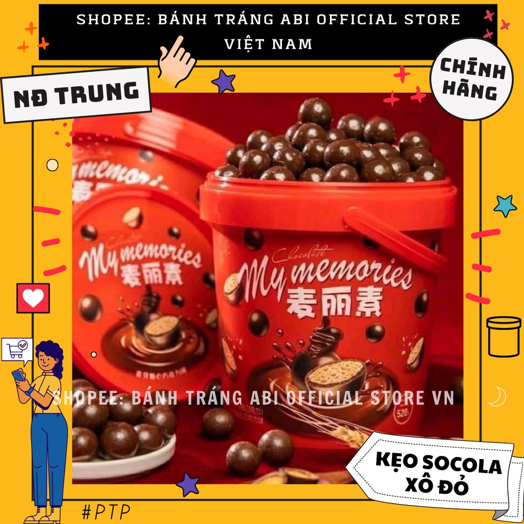 KẸO SOCOLA XÔ MEMORIES XỐP GIÒN XÔ 168Gram