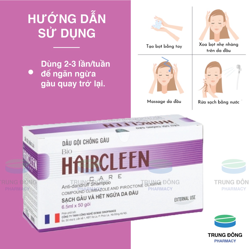 Dầu gội chống gầu HAIRCLEEN, sạch gàu hết ngứa da đầu - Trung Đông Pharmacy