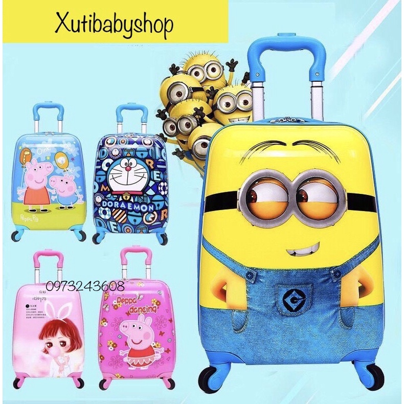 [CHỌN MẪU] vali cho bé SALE hai mặt in Vali kéo cho trẻ em trai gái cao cấp sẵn hàng nhập khẩu đc loại 1