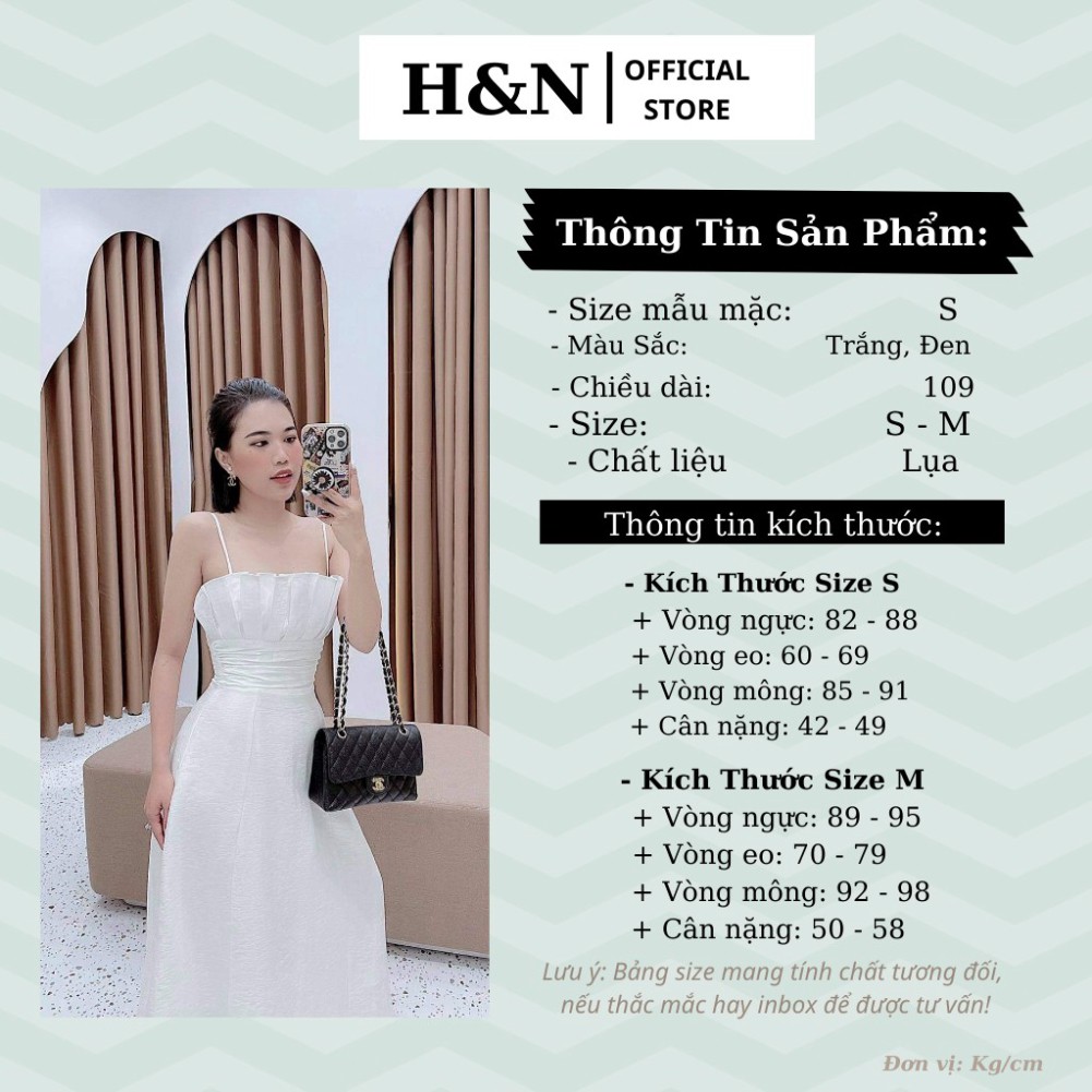 Váy maxi 2 dây xòe dài thiết kế cao cấp dự tiệc trẻ trung xinh xắn HN CLOTHING | BigBuy360 - bigbuy360.vn