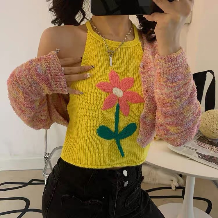 Áo Dệt Kim Không Tay Thời Trang Mùa Hè Dành Cho Nữ