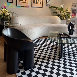 Thảm Trải Sàn Họa Tiết Sọc Caro Phong Cách Hiện Đại Đơn Giản