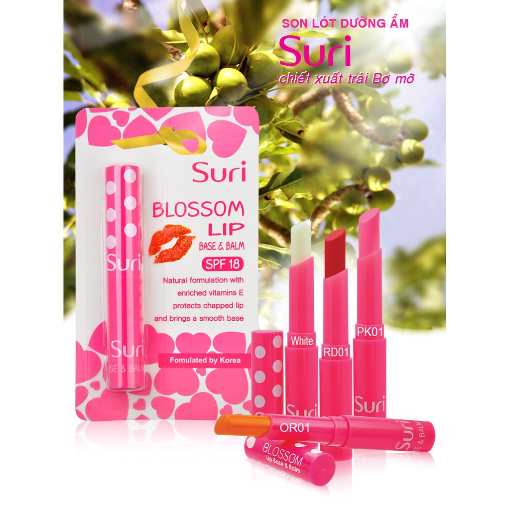 Son dưỡng môi tinh chất Bơ mỡ Suri Blossom Lip Hàn Quốc 1.8g