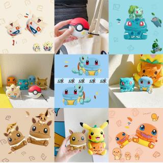 Vỏ bảo vệ hộp sạc tai nghe hình pokemon Squirtle Charmander Bulbasaur Eevee Pokeball cho Airpods pro