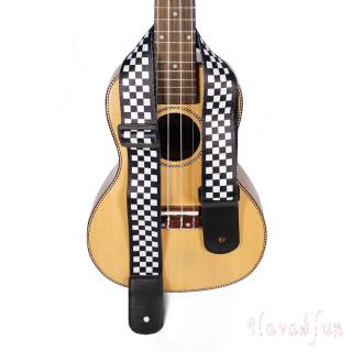Dây Đeo Đàn Guitar / Ukulele Họa Tiết Caro Trắng Đen