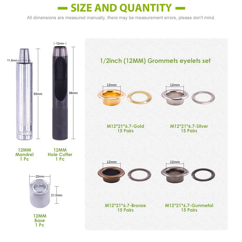 Set 63 Vòng Đệm Dày 1 / 2 Inch Kèm 4 Màu Bằng Kim Loại