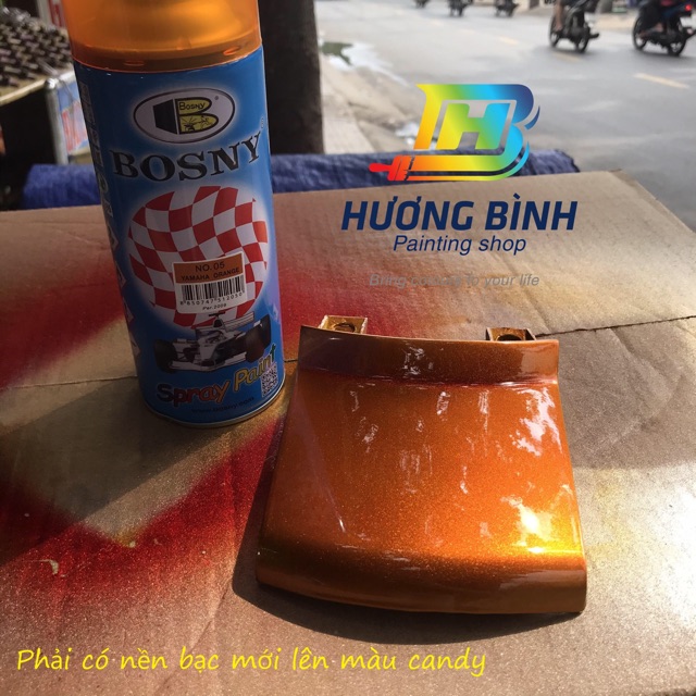 Sơn xịt Bosny candy Yamaha orange No 05 (400cc)