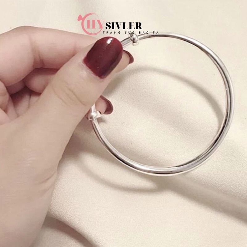 Kiềng tay bạc ta cho mẹ và bé có thể điều chỉnh to nhỏ vòng tay bạc nữ và trẻ em đủ kích thước lắc tay bạc thật giá rẻ