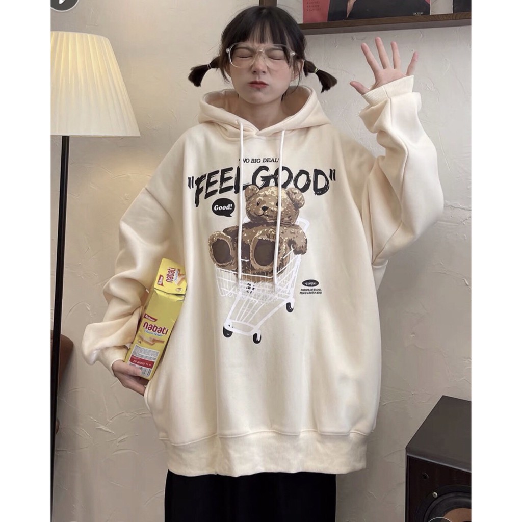 Áo Hoodie GẤU GOOD Ulzzang Unisex 1hitshop (KIỂU: KHÔNG CÓ TÚI)