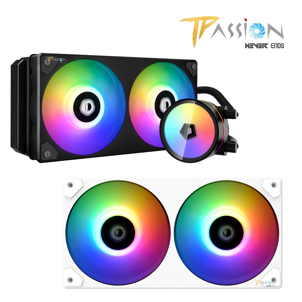 Tản nhiệt nước AIO CPU ID-COOLING ICEFLOW 240 ARGB BLACK | SNOW - Chính hãng BH 24 tháng, đồng bộ LED Rainbow Main/Hub