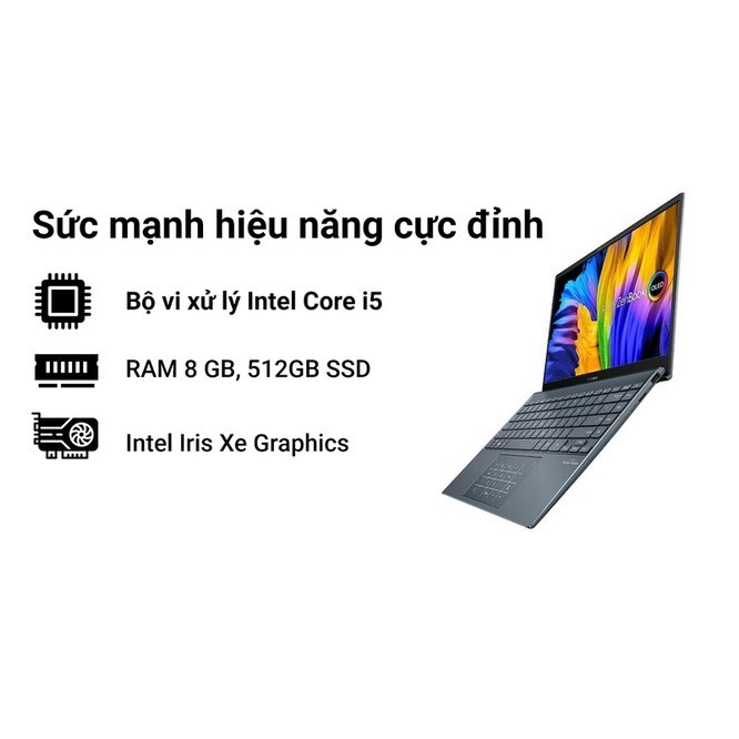 [Mã ELBAU7 giảm 7%] Laptop Asus ZenBook 13 UX325EA-KG656W(Core™ i5-1135G7 + 13.3 inch FHD|Win11)