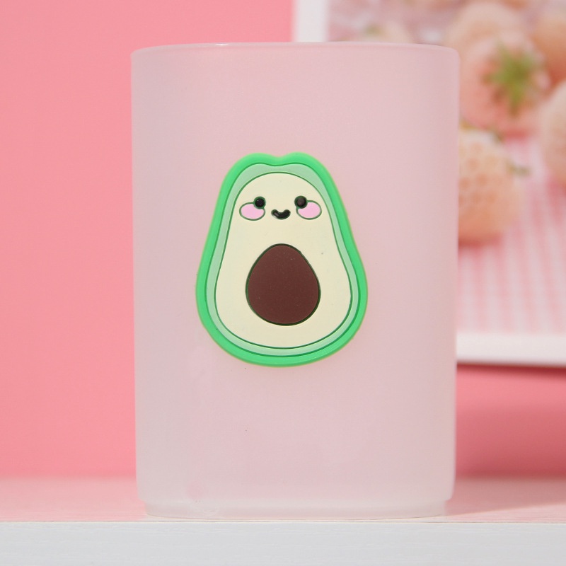 Ống đựng bút bằng nhựa trong mờ hình tròn họa tiết hoạt hình tiện dụng cho văn phòng