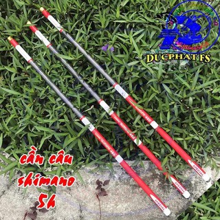 Cần câu tay shimano 5h carbon đọt đầu đặc 3m6 - 5m4
