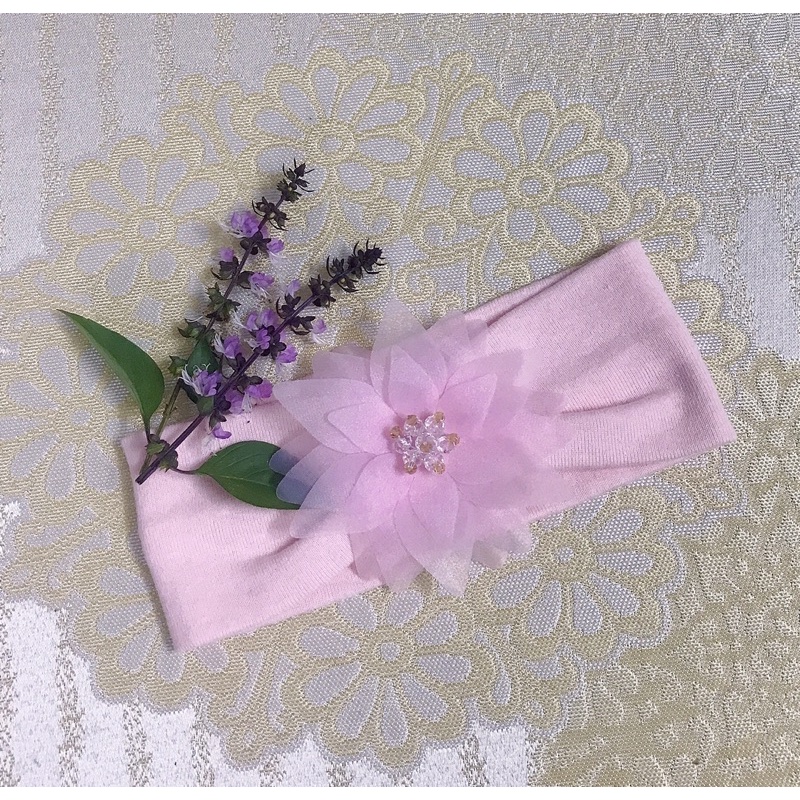 Turban, băng đô vải cotton mềm mịn co giãn cho bé gái