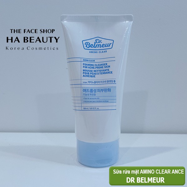 Sữa rửa mặt cho da mụn The Face Shop Dr Belmeur Amino Clear Foaming Cleanser For Acne-Prone Skin 150ml kể cả da nhạy cảm | BigBuy360 - bigbuy360.vn