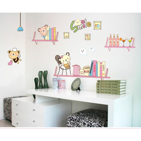 Decal trang trí  Những chú gấu smile đáng yêu