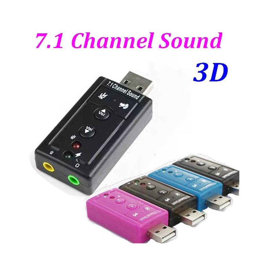 USB âm thanh SOUND 7.1 Cho Máy Tính Và Laptop - Có Nút Chỉnh Âm Lượng- Dành Cho Máy Tính Bị Hư Card Sound