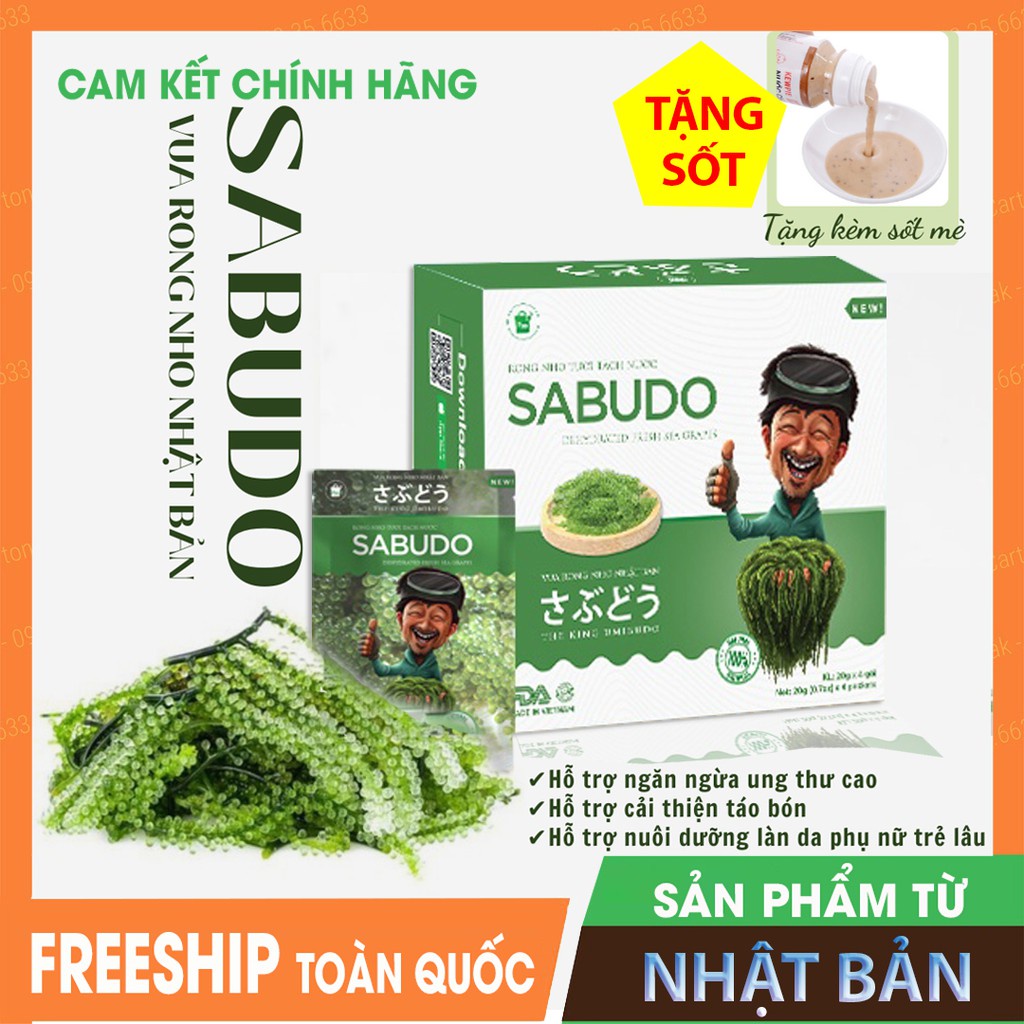 Rong nho tách nước Sabudo cao cấp 40Gr(2 gói) giàu dinh dưỡng, công nghệ Nhật Bản