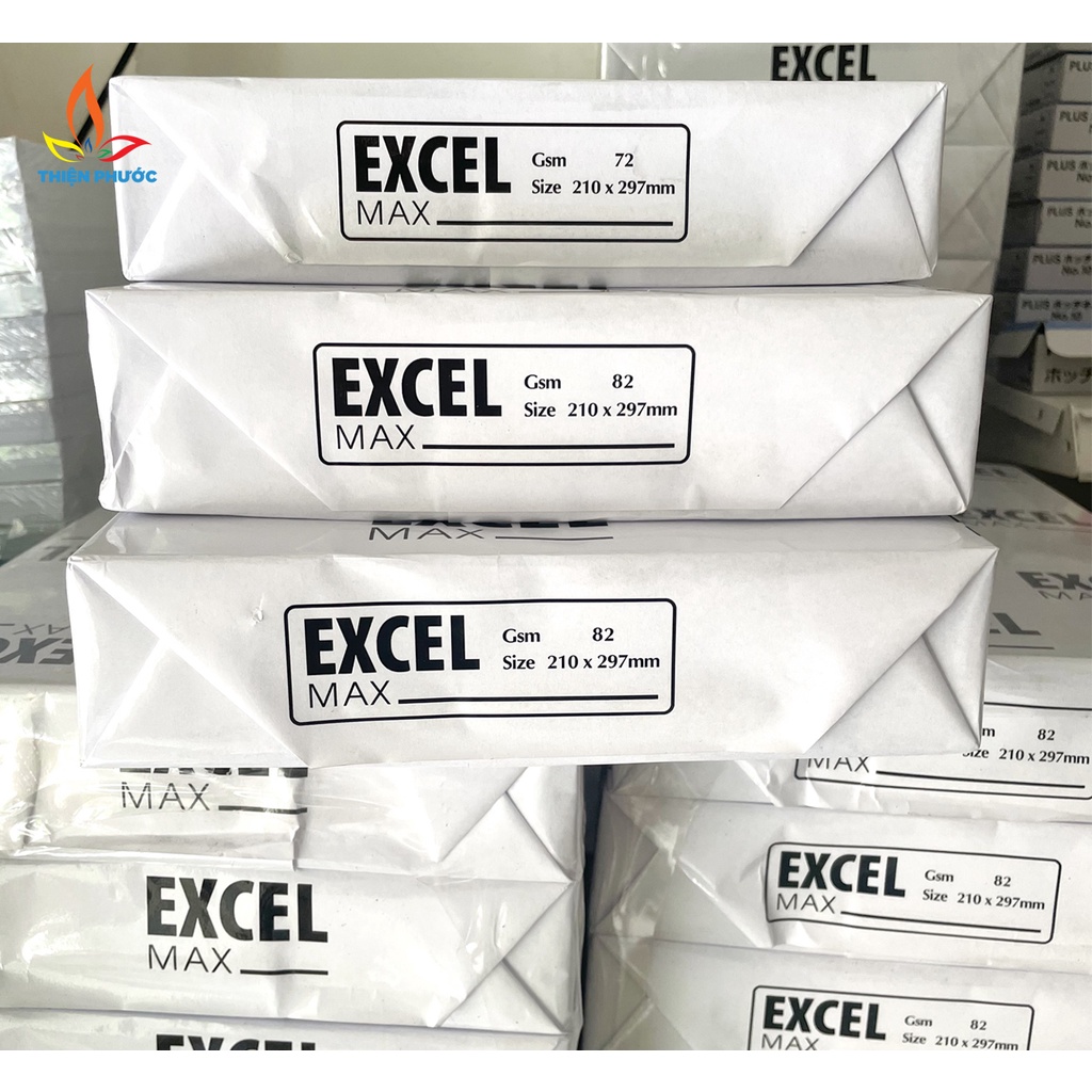 Giấy A4 Excel 80gsm dày 500 tờ Giấy gói không dập góc SUKADO