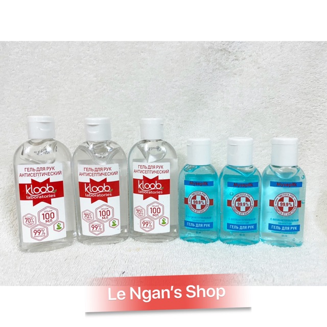 [HÀNG NGA] Gel rửa tay khô Nga Kloob 60ml/100ml.