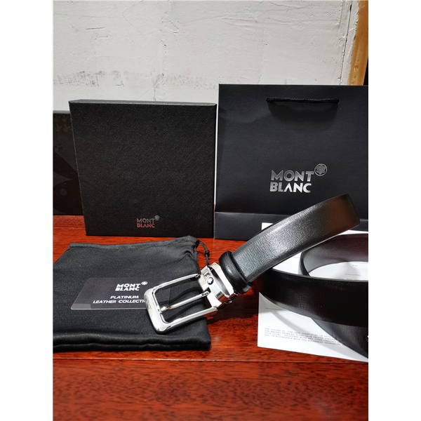 MONTBLANC Thắt Lưng Da Bò Phối Khóa Cài Thời Trang Sang Trọng Cho Nam Và Nữ