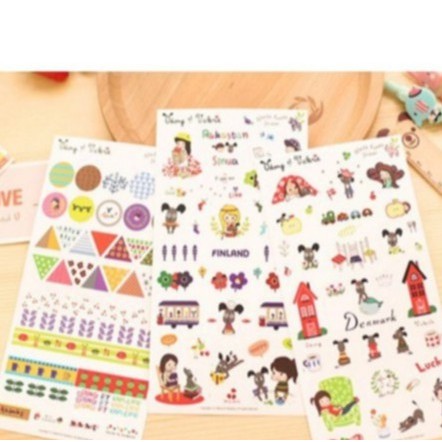 Bộ sticker 6 tờ odong - Valerie