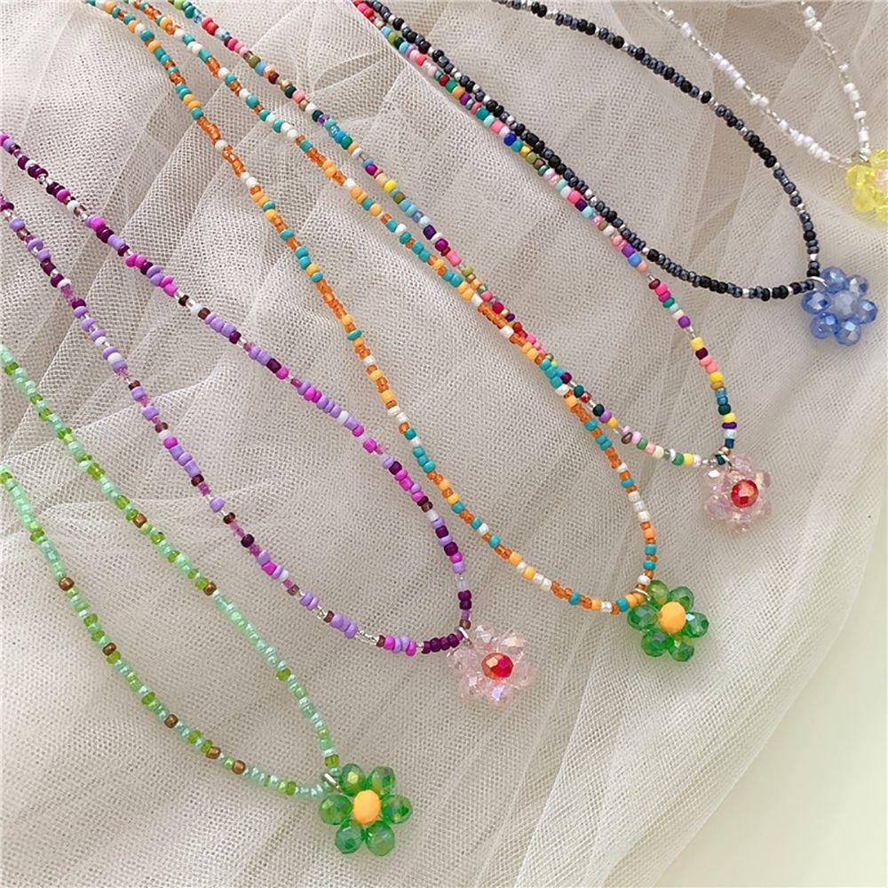 Vòng cổ Xỏ Hạt Màu Kẹo Ngọt Phong Cách Bohemian Hàn Quốc Dễ Thương Cho Nữ
