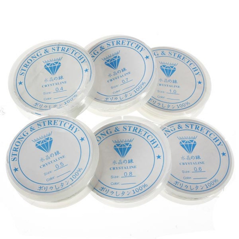 Dây cước thun trong , dây gân xỏ vòng hạt đủ size 0.4-0.5-0.6-0.7-0.8-1mm