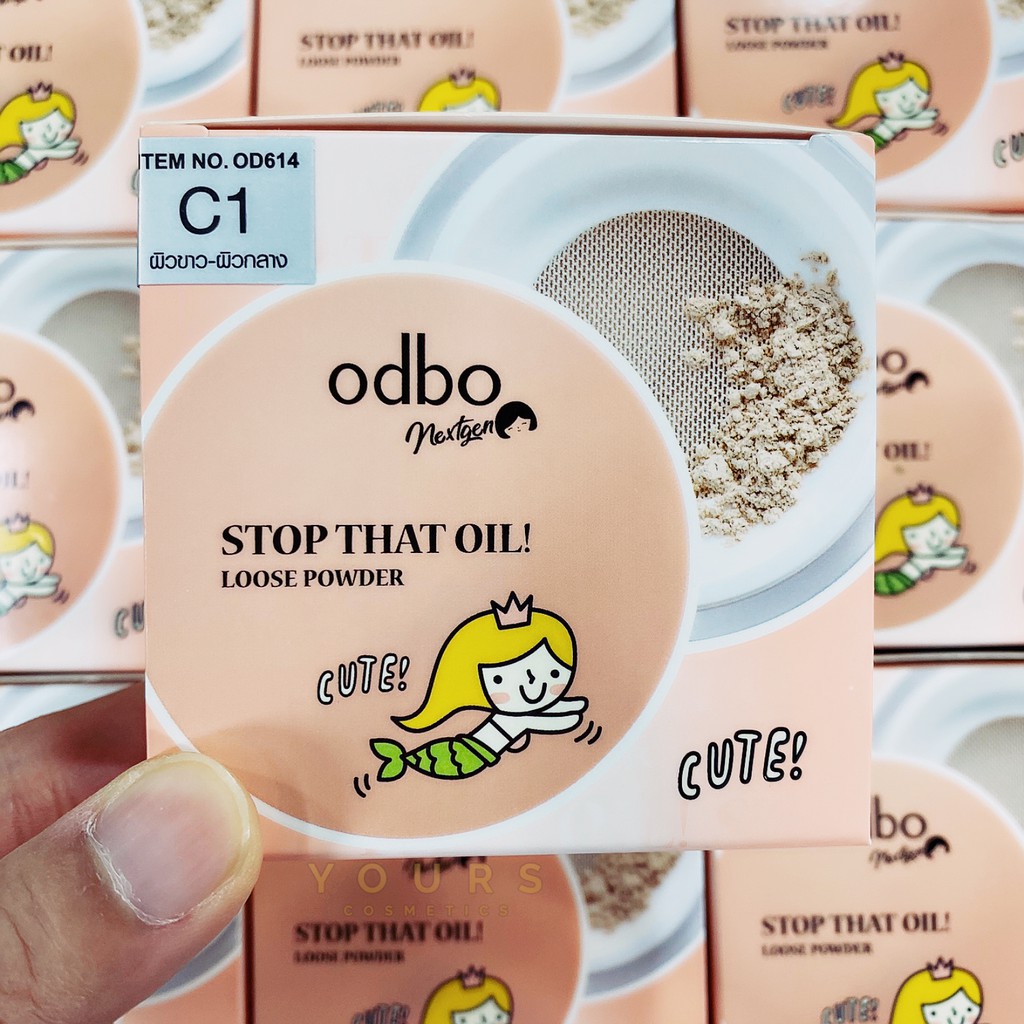 [Auth Thái] Phấn Phủ Bột Kiềm Dầu Odbo Tông Sáng Stop That Oil Powder OD614 - Phấn Phủ Kiềm Dầu Odbo Dạng Bột Tông Sáng