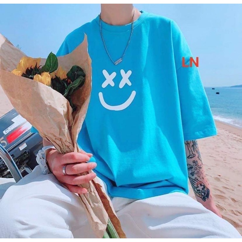 Áo phông mắt XX mặt cười in đậm DA6