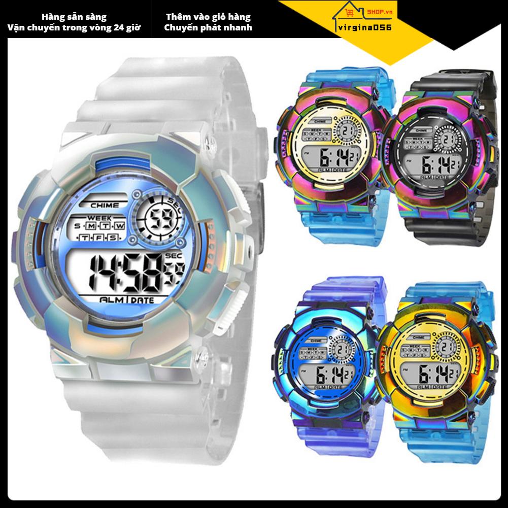Đồng Hồ LED Thể Thao Điện Tử Đa Năng Chống Nước Trong Suốt Trọng Lượng Nhẹ Cho Nam Nữ