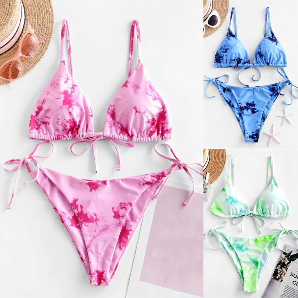Bộ bikini màu gradient có đệm nâng ngực thời trang cho nữ | BigBuy360 - bigbuy360.vn