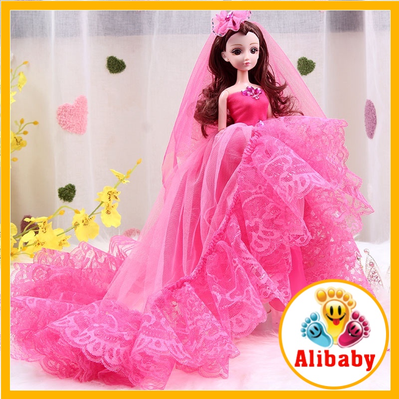 Búp bê cô dâu 30cm có khớp xinh đẹp đáng yêu quà tặng sinh nhật đồ chơi cho bé gái E899