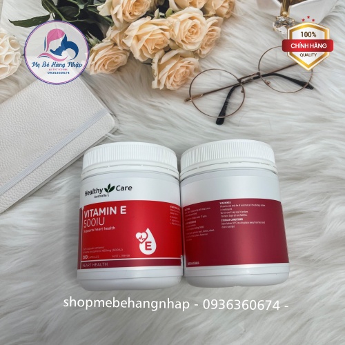 Vitamin E Healthy Care 500IU,200 viên (100% Hàng auth)